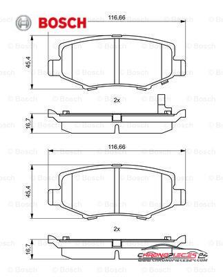 Achat de BOSCH 0 986 494 706 Kit de plaquettes de frein, frein à disque pas chères