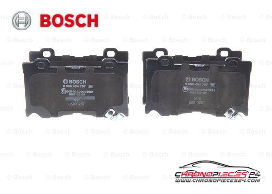 Achat de BOSCH 0 986 494 707 Kit de plaquettes de frein, frein à disque pas chères