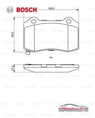 Achat de BOSCH 0 986 494 708 Kit de plaquettes de frein, frein à disque pas chères