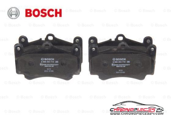 Achat de BOSCH 0 986 494 710 Kit de plaquettes de frein, frein à disque pas chères