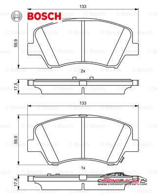 Achat de BOSCH 0 986 494 712 Kit de plaquettes de frein, frein à disque pas chères