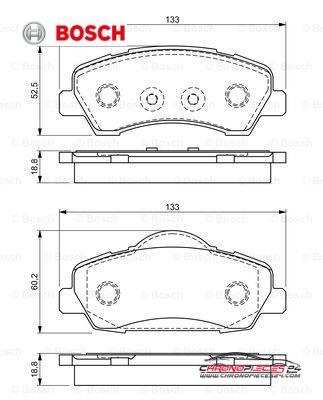 Achat de BOSCH 0 986 494 713 Kit de plaquettes de frein, frein à disque pas chères