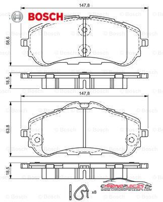 Achat de BOSCH 0 986 494 714 Kit de plaquettes de frein, frein à disque pas chères