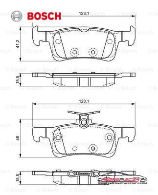 Achat de BOSCH 0 986 494 715 Kit de plaquettes de frein, frein à disque pas chères