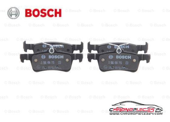 Achat de BOSCH 0 986 494 715 Kit de plaquettes de frein, frein à disque pas chères