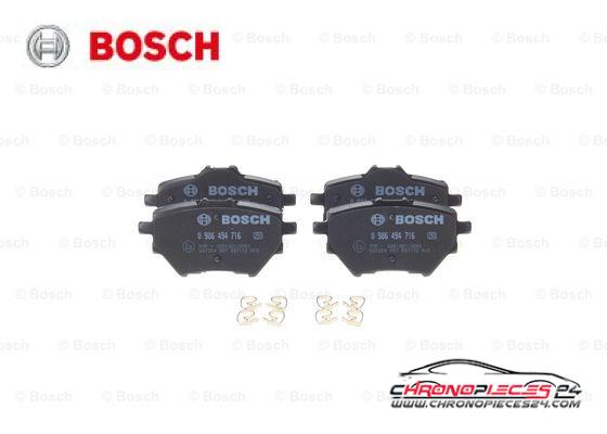 Achat de BOSCH 0 986 494 716 Kit de plaquettes de frein, frein à disque pas chères