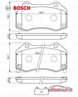 Achat de BOSCH 0 986 494 718 Kit de plaquettes de frein, frein à disque pas chères