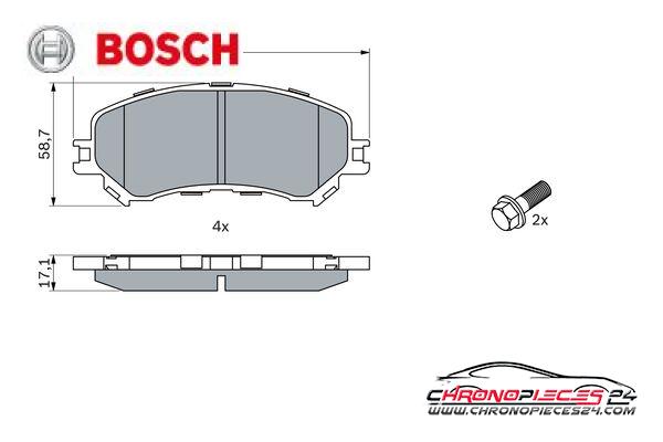 Achat de BOSCH 0 986 494 722 Kit de plaquettes de frein, frein à disque pas chères