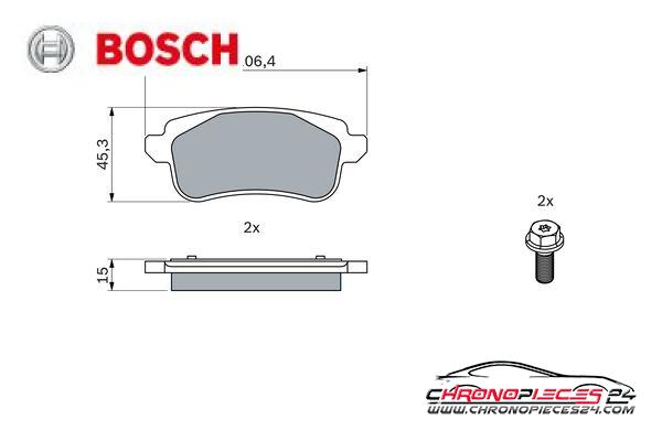 Achat de BOSCH 0 986 494 723 Kit de plaquettes de frein, frein à disque pas chères