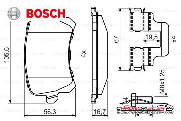 Achat de BOSCH 0 986 494 731 Kit de plaquettes de frein, frein à disque pas chères