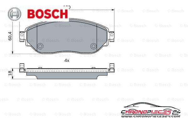 Achat de BOSCH 0 986 494 741 Kit de plaquettes de frein, frein à disque pas chères