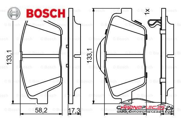 Achat de BOSCH 0 986 494 755 Kit de plaquettes de frein, frein à disque pas chères