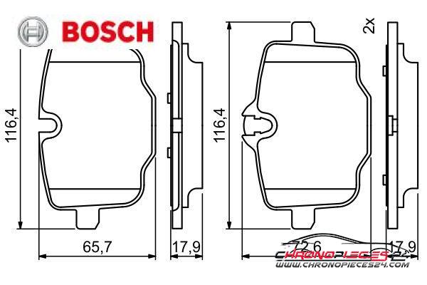 Achat de BOSCH 0 986 494 759 Kit de plaquettes de frein, frein à disque pas chères