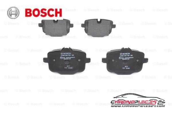 Achat de BOSCH 0 986 494 759 Kit de plaquettes de frein, frein à disque pas chères