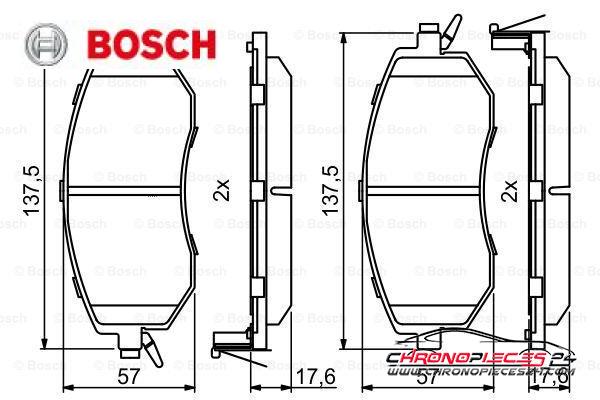 Achat de BOSCH 0 986 494 761 Kit de plaquettes de frein, frein à disque pas chères