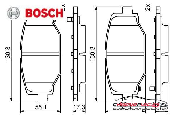 Achat de BOSCH 0 986 494 767 Kit de plaquettes de frein, frein à disque pas chères