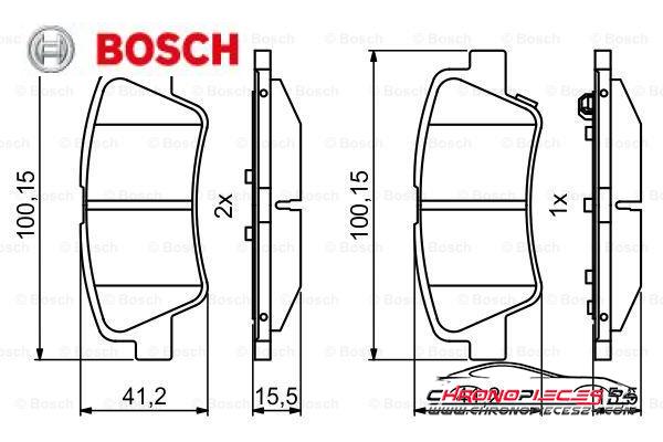 Achat de BOSCH 0 986 494 768 Kit de plaquettes de frein, frein à disque pas chères