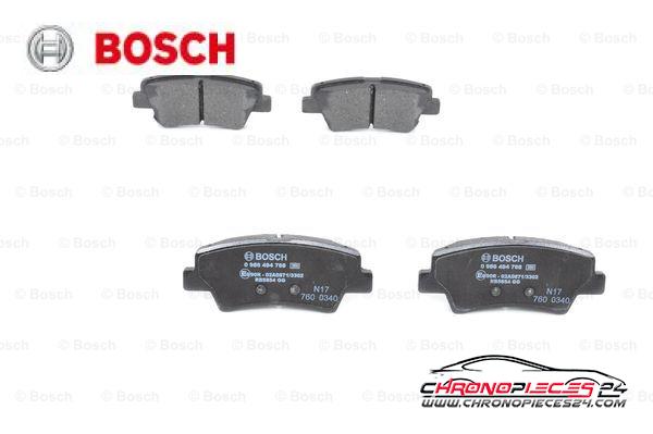 Achat de BOSCH 0 986 494 768 Kit de plaquettes de frein, frein à disque pas chères