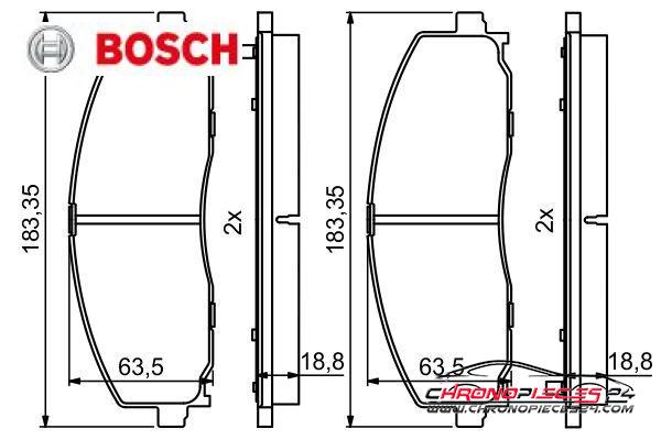 Achat de BOSCH 0 986 494 769 Kit de plaquettes de frein, frein à disque pas chères