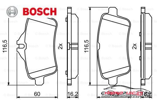 Achat de BOSCH 0 986 494 771 Kit de plaquettes de frein, frein à disque pas chères