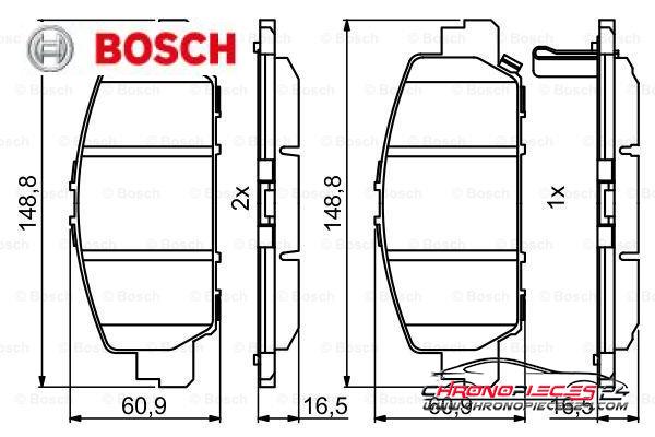 Achat de BOSCH 0 986 494 773 Kit de plaquettes de frein, frein à disque pas chères