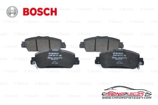 Achat de BOSCH 0 986 494 773 Kit de plaquettes de frein, frein à disque pas chères