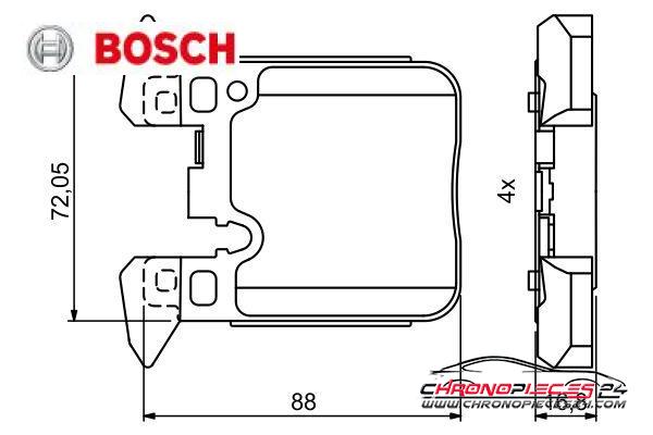 Achat de BOSCH 0 986 494 774 Kit de plaquettes de frein, frein à disque pas chères