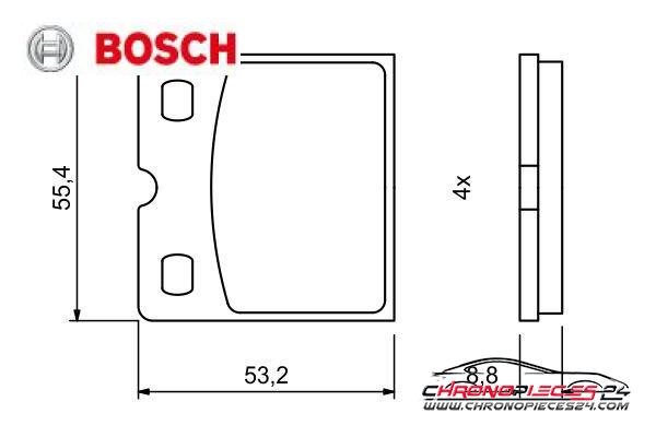 Achat de BOSCH 0 986 494 775 Kit de plaquettes de frein, frein à disque pas chères