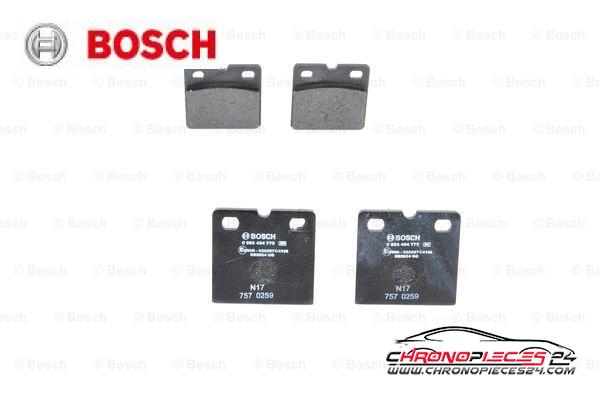 Achat de BOSCH 0 986 494 775 Kit de plaquettes de frein, frein à disque pas chères