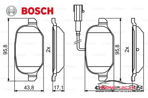 Achat de BOSCH 0 986 494 776 Kit de plaquettes de frein, frein à disque pas chères