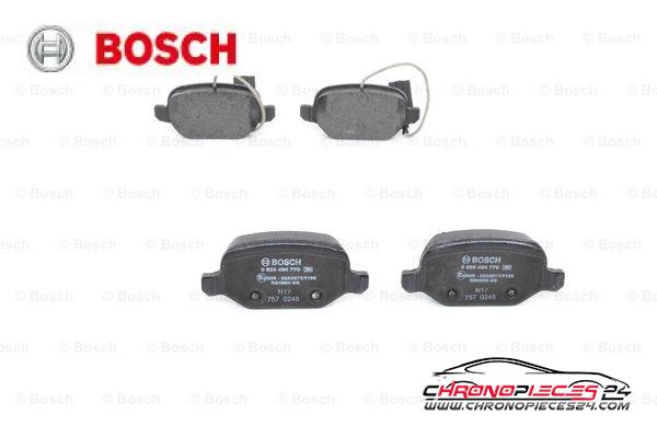 Achat de BOSCH 0 986 494 776 Kit de plaquettes de frein, frein à disque pas chères