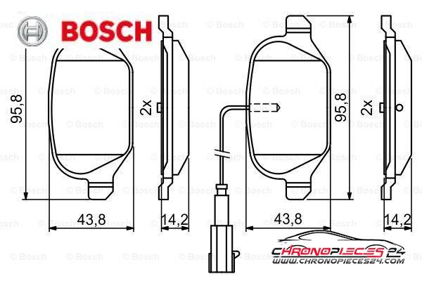 Achat de BOSCH 0 986 494 779 Kit de plaquettes de frein, frein à disque pas chères