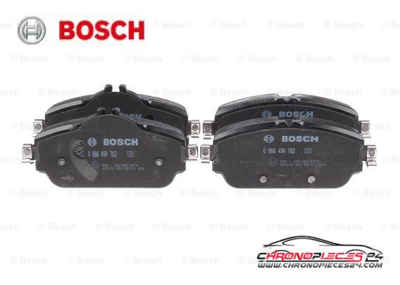 Achat de BOSCH 0 986 494 782 Kit de plaquettes de frein, frein à disque pas chères