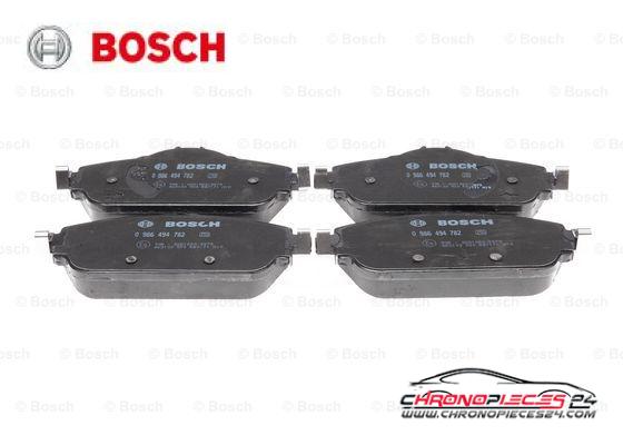 Achat de BOSCH 0 986 494 782 Kit de plaquettes de frein, frein à disque pas chères