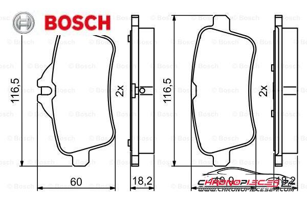 Achat de BOSCH 0 986 494 783 Kit de plaquettes de frein, frein à disque pas chères