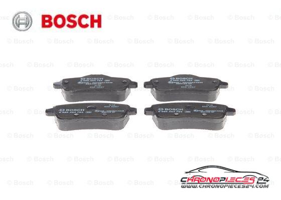 Achat de BOSCH 0 986 494 783 Kit de plaquettes de frein, frein à disque pas chères