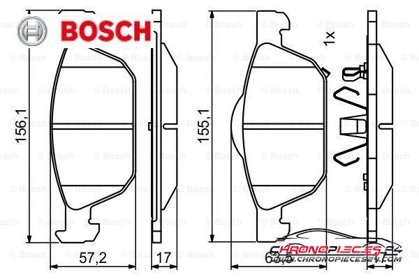 Achat de BOSCH 0 986 494 785 Kit de plaquettes de frein, frein à disque pas chères