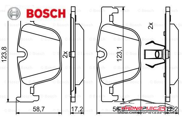 Achat de BOSCH 0 986 494 786 Kit de plaquettes de frein, frein à disque pas chères