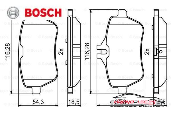 Achat de BOSCH 0 986 494 790 Kit de plaquettes de frein, frein à disque pas chères