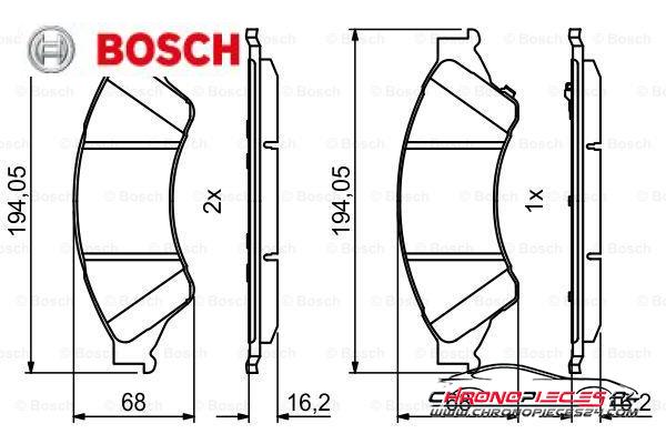 Achat de BOSCH 0 986 494 791 Kit de plaquettes de frein, frein à disque pas chères