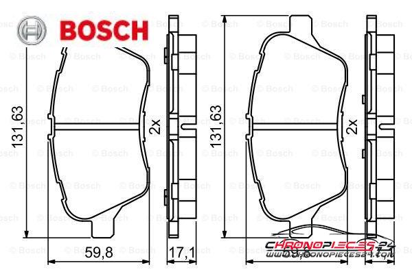 Achat de BOSCH 0 986 494 792 Kit de plaquettes de frein, frein à disque pas chères