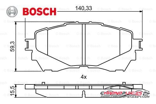 Achat de BOSCH 0 986 494 793 Kit de plaquettes de frein, frein à disque pas chères