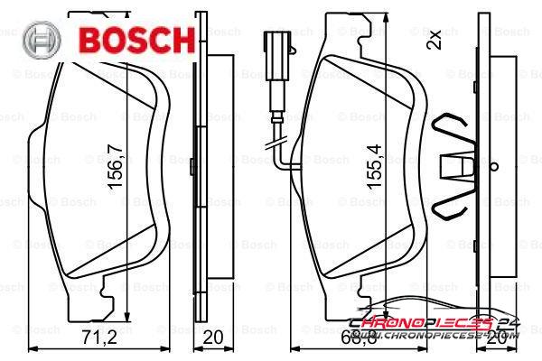 Achat de BOSCH 0 986 494 795 Kit de plaquettes de frein, frein à disque pas chères