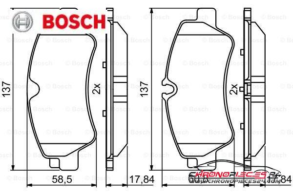 Achat de BOSCH 0 986 494 796 Kit de plaquettes de frein, frein à disque pas chères