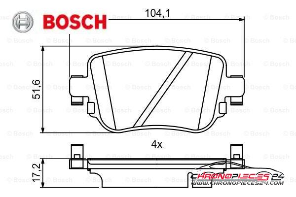 Achat de BOSCH 0 986 494 797 Kit de plaquettes de frein, frein à disque pas chères