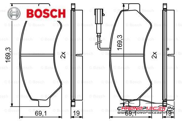 Achat de BOSCH 0 986 494 799 Kit de plaquettes de frein, frein à disque pas chères