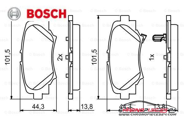 Achat de BOSCH 0 986 494 803 Kit de plaquettes de frein, frein à disque pas chères