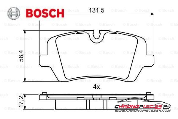 Achat de BOSCH 0 986 494 810 Kit de plaquettes de frein, frein à disque pas chères