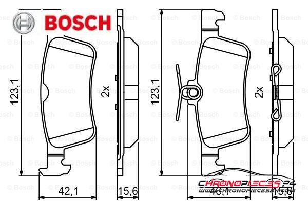 Achat de BOSCH 0 986 494 811 Kit de plaquettes de frein, frein à disque pas chères