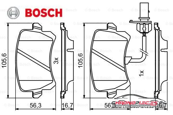 Achat de BOSCH 0 986 494 814 Kit de plaquettes de frein, frein à disque pas chères